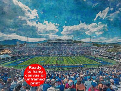 Canvas-Print of Falcon Stadium, United States Air Force Academy , Watercolor Digital Sketch Print Canvas Print, Air Force Academy Colorado