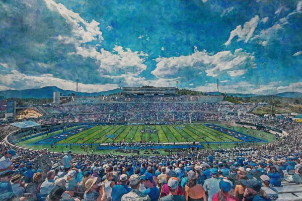 Canvas-Print of Falcon Stadium, United States Air Force Academy , Watercolor Digital Sketch Print Canvas Print, Air Force Academy Colorado - Image 3