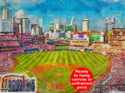 Canvas-Print of Busch Stadium in St. Louis Missouri / St. Louis Cardinals / St. Louis Missouri, Pro