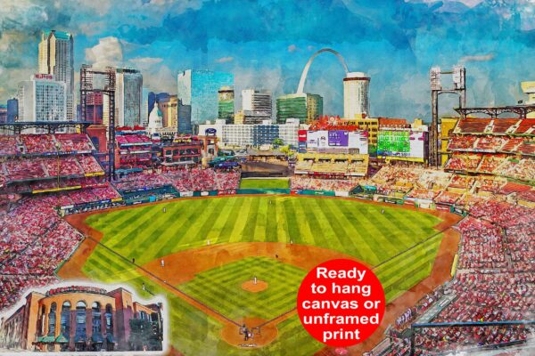 Canvas-Print of Busch Stadium in St. Louis Missouri / St. Louis Cardinals / St. Louis Missouri, Pro