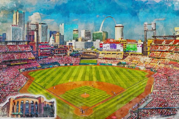 Canvas-Print of Busch Stadium in St. Louis Missouri / St. Louis Cardinals / St. Louis Missouri, Pro - Image 3