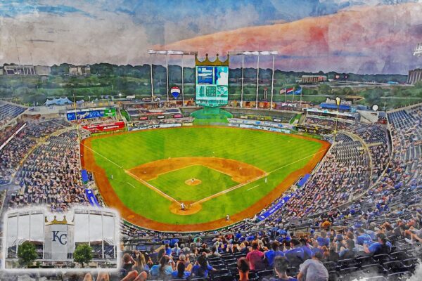Canvas-Print of Kauffman Stadium in Kansas City Missouri / Kansas City Royals / Kansas City Missouri, Pro - Image 3