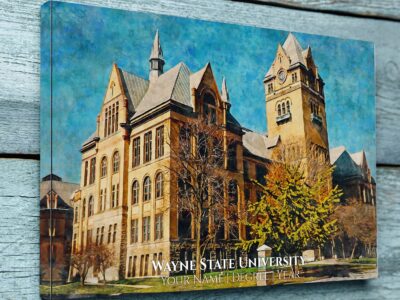 Wayne State University Watercolor Canvas Graduation gift