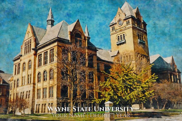 Wayne State University Campus Canvas Artwork