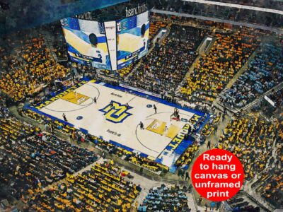 Canvas-Print of Marquette University Golden Eagles, Fiserv Forum , Marquette University Men's Basketball