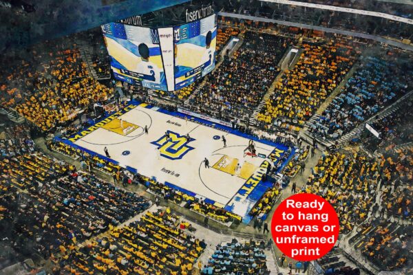 Canvas-Print of Marquette University Golden Eagles, Fiserv Forum , Marquette University Men's Basketball