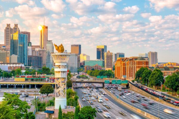 Beautiful Atlanta Georgia Skyline Canvas Art - Cityscape Wall Print, Atlanta Print on canvas, Atlanta skyline - Image 3