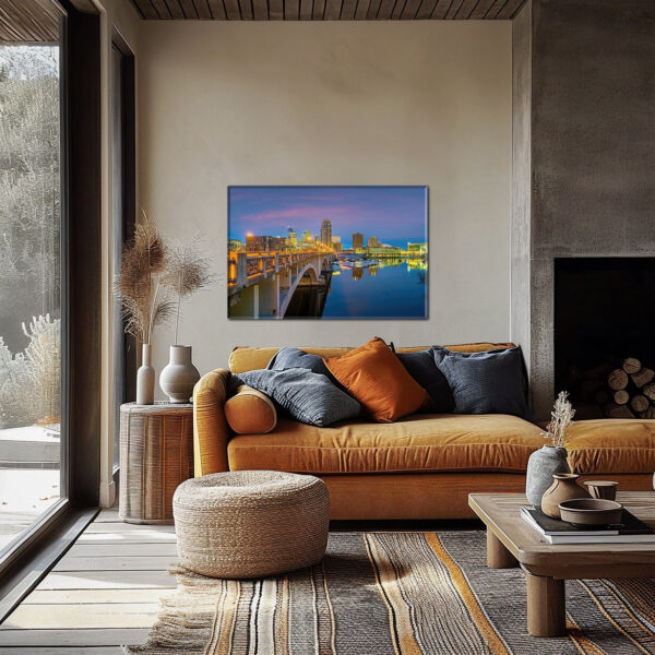 Bring the Minneapolis Skyline into Your Home with a Custom Printed Canvas, Minneapolis wall art, Minneapolis skyline canvas print - Image 3