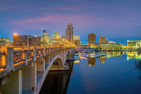 Bring the Minneapolis Skyline into Your Home with a Custom Printed Canvas, Minneapolis wall art, Minneapolis skyline canvas print - Image 2