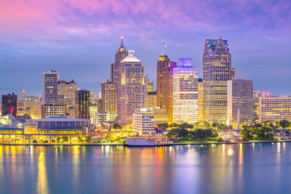 Custom Printed Detroit Michigan Skyline Canvas Art - Fine Art Print of the Motor City's Iconic Skyline Detroit Michigan print - Image 3