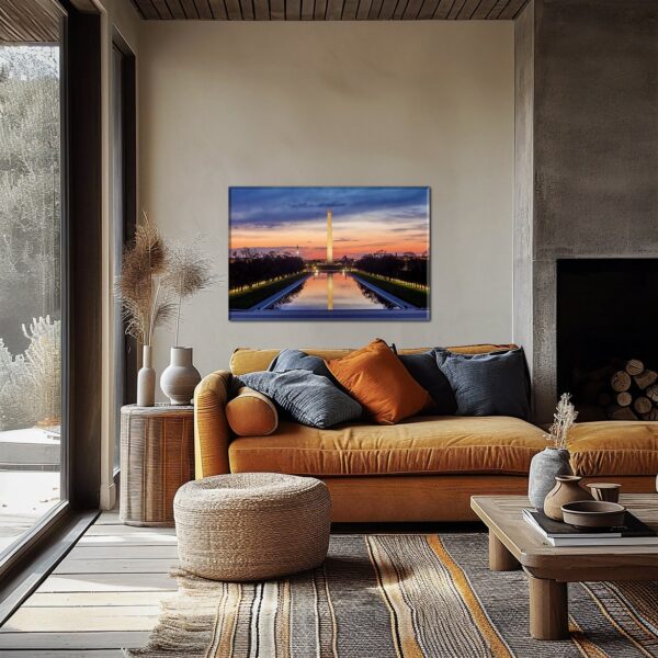 Custom Printed Canvas of Washington Monument - Beautiful Fine Art Print of DC's Iconic Landmark"  Washington Monument skyline canvas - Image 2