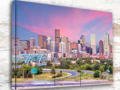 Denver travel art canvas. Denver wall art, Denver print, Denver Canvas, Denver decor. Denver Colorado