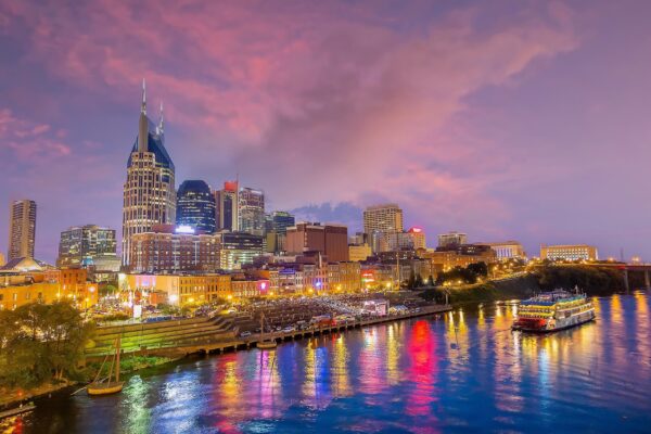 Nashville Music City Magic: Colorful Nashville Skyline Canvas Print, Nashville cityscape on canvas, Nashville skyline print - Image 3
