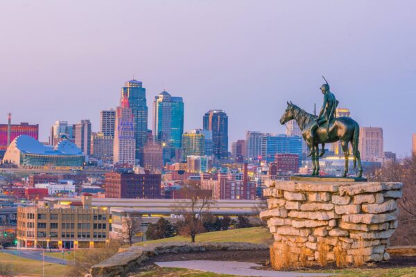Kansas City Bright Skyline Canvas - Beautiful Wall Art for Your Home, Kansas City canvas wall art - Image 3