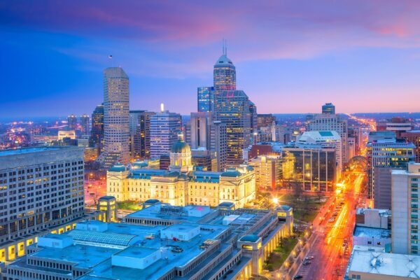 Indianapolis Beautiful Skyline Wall Art Canvas Print, Indianapolis canvas print, Indianapolis wall art decor - Image 3