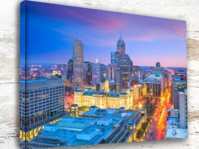 Indianapolis Beautiful Skyline Wall Art Canvas Print, Indianapolis canvas print, Indianapolis wall art decor