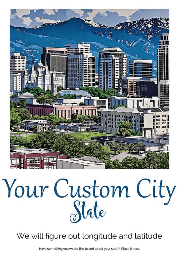 Your Favorite City Travel art, Custom Skyline Print or Canvas, Personalized wall art, Your City Travel Poster, Your custom Print - Image 4