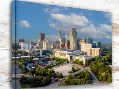 Raleigh, Capture the beauty of Raleigh, North Carolina with this beautiful skyline wall art canvas, Raleigh skyline canvas or print