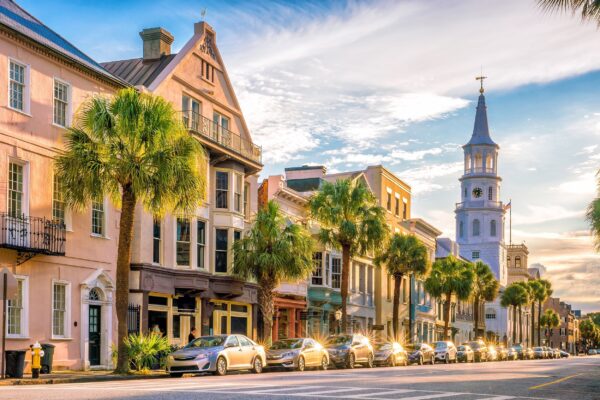 Colorful Charleston South Carolina Cityscape Canvas Print for Home Decor, Beautiful Charleston wall art, Charleston Art - Image 2
