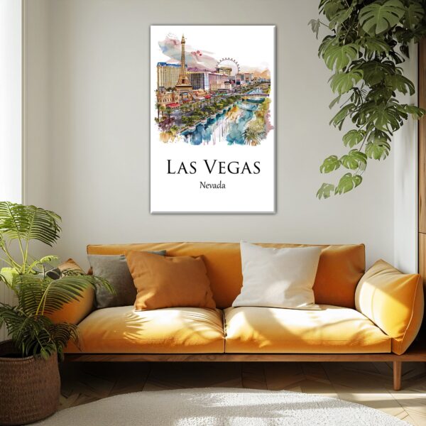 Las Vegas Canvas, Las Vegas Print, Las Vegas wall art, Las Vegas travel art print, Las Vegas Nevada, Las Vegas poster - Image 4