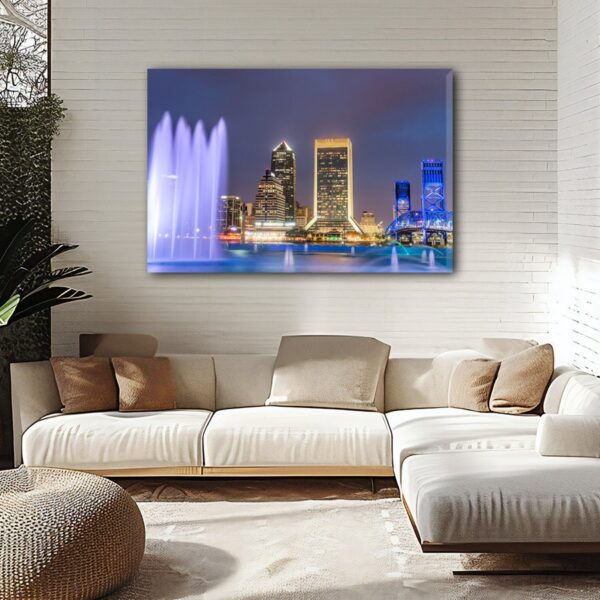 Jacksonville Canvas, Jacksonville Print, Jacksonville wall art, Jacksonville travel art print, Jacksonville Florida, Jacksonville poster - Image 2