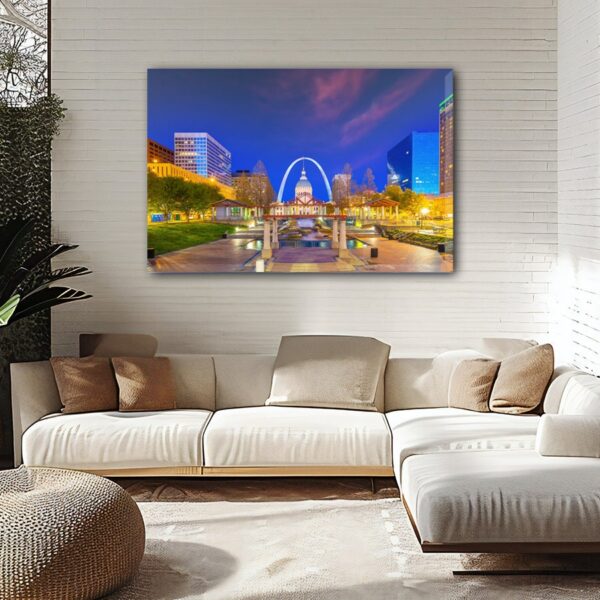 St Louis Canvas, St Louis Print, St Louis wall art, St Louis travel art print, St Louis Missouri, St Louis poster - Image 2