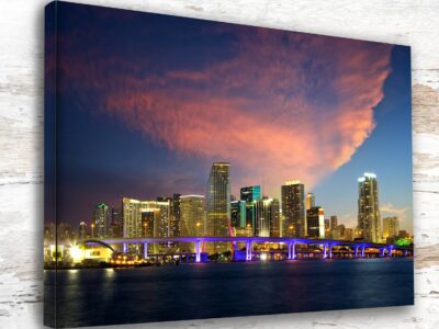 Miami Canvas, Miami Print, Miami wall art, Miami travel art print, Miami Florida, Miami poster