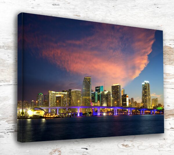 Miami Canvas, Miami Print, Miami wall art, Miami travel art print, Miami Florida, Miami poster