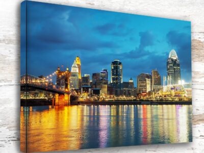 Cincinnati Canvas,  Cincinnati Print,  Cincinnati wall art, Cincinnati travel art print, Cincinnati Illinois ,  Cincinnati poster