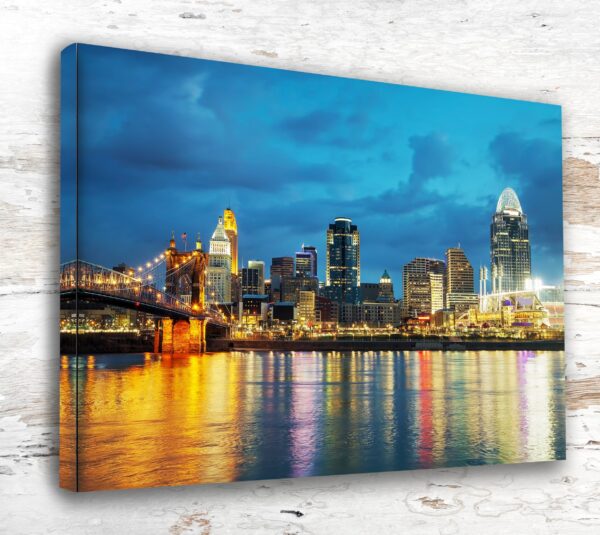 Cincinnati Canvas,  Cincinnati Print,  Cincinnati wall art, Cincinnati travel art print, Cincinnati Illinois ,  Cincinnati poster