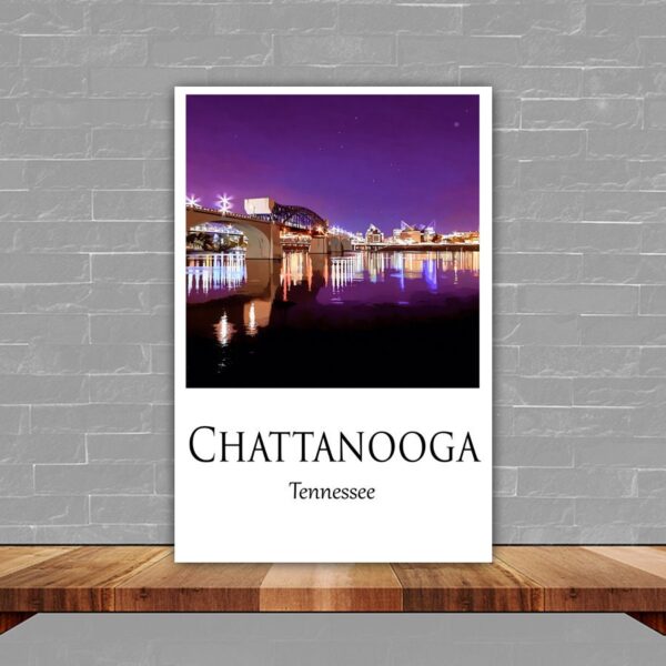 Chattanooga Canvas, Chattanooga Print, Chattanooga wall art, Chattanooga  travel art print ,Chattanooga art print Chattanooga poster