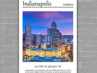 Indianapolis Canvas,  Indianapolis Print, Indianapolis  wall art, Indianapolis  travel art print,  Indianapolis Indiana, Indianapolis poster