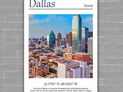 Dallas Texas Travel art Canvas,  Dallas Print, Dallas wall art, Dallas art print, Dallas Texas , Dallas travel art  poster
