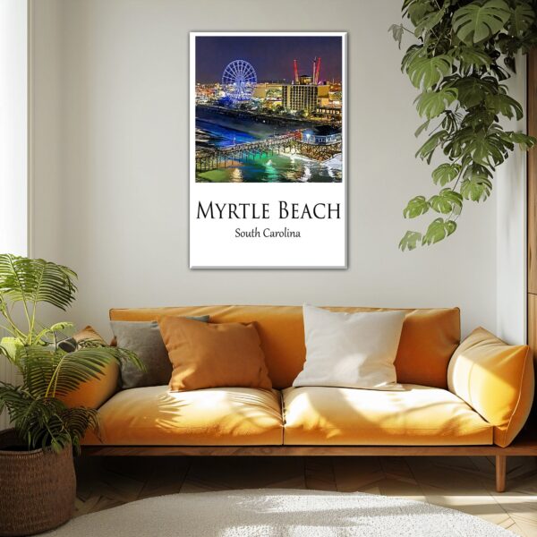 Myrtle Beach Canvas,  Myrtle Beach Print, Myrtle Beach wall art,  Myrtle Beach travel art print, Myrtle Beach ,  Myrtle Beach poster - Image 2