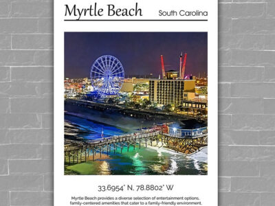 Myrtle Beach Canvas,  Myrtle Beach Print, Myrtle Beach wall art,  Myrtle Beach travel art print, Myrtle Beach ,  Myrtle Beach poster
