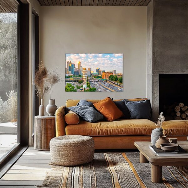 Beautiful Atlanta Georgia Skyline Canvas Art - Cityscape Wall Print, Atlanta Print on canvas, Atlanta skyline - Image 2