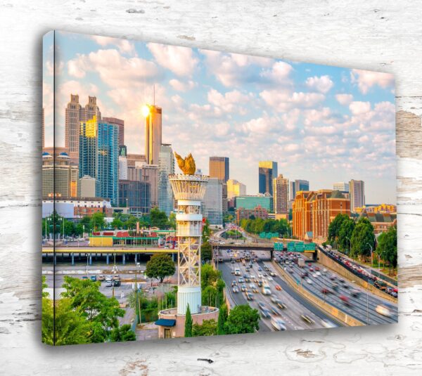 Beautiful Atlanta Georgia Skyline Canvas Art - Cityscape Wall Print, Atlanta Print on canvas, Atlanta skyline