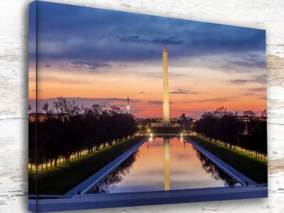 Custom Printed Canvas of Washington Monument - Beautiful Fine Art Print of DC's Iconic Landmark"  Washington Monument skyline canvas