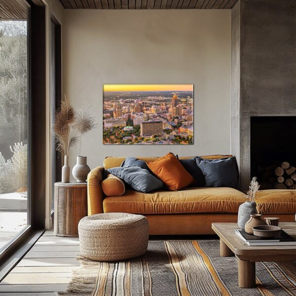 Custom Printed San Antonio Skyline Fine Art Canvas - Cityscape Wall Decor, San Antonio Texas  canvas wall art, San Antonio Texas - Image 3