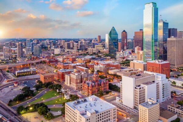 Dallas , Custom Canvas Print of Vibrant Dallas Texas Skyline - Fine Art Print, Dallas Texas Canvas wall art, Colorful print of Dallas Texas - Image 3