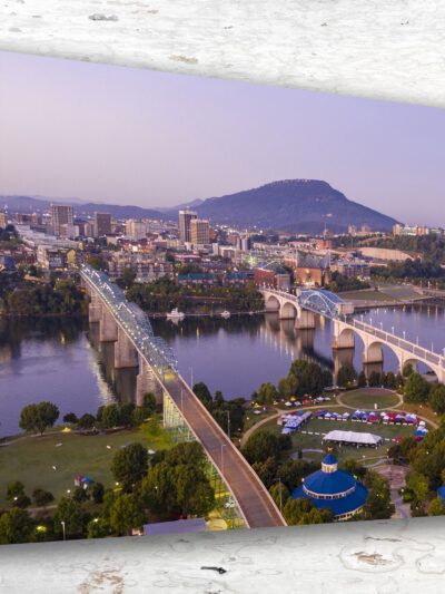 Chattanooga TN Skyline Wall Art - Custom Canvas - Cityscape Printed Fine Art Print, Chattanooga historical canvas