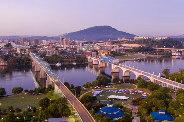 Chattanooga TN Skyline Wall Art - Custom Canvas - Cityscape Printed Fine Art Print, Chattanooga historical canvas - Image 3