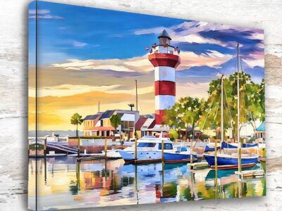 Gorgeous Hilton Head Watercolor Print on Canvas - Bring the Beauty of the Beach into Your Home, Hilton Head South Carolina Canvas Print
