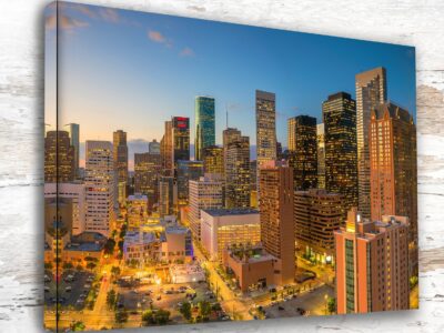Gorgeous Houston Skyline Canvas - Perfect Wall Decor Featuring The City's Beautiful Skyline, Houston Texas canvas wall art