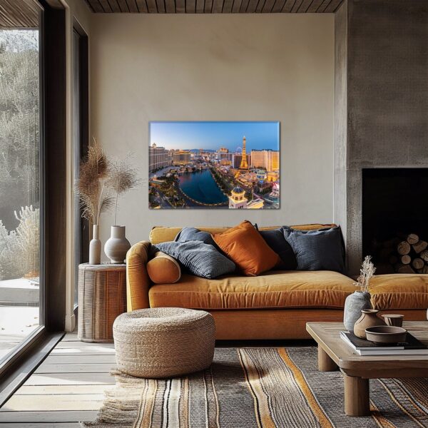 Las Vegas - Brighten up Your Space with a Stunning Las Vegas Skyline Wall Art Canvas, Las Vegas canvas wall art - Image 2