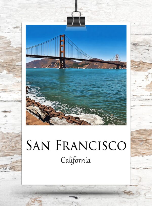 San Francisco Canvas, San Francisco Print, San Francisco  wall art,  San Francisco travel art print, San Francisco  poster - Image 3