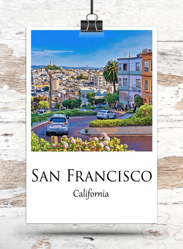 San Francisco Canvas, San Francisco Print, San Francisco  wall art,  San Francisco travel art print, San Francisco  poster - Image 3