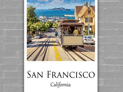 San Francisco Canvas, San Francisco Print, San Francisco  wall art,  San Francisco travel art print, San Francisco  poster