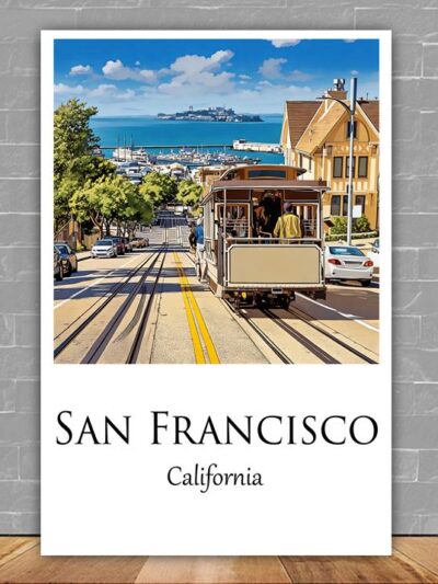 San Francisco Canvas, San Francisco Print, San Francisco  wall art,  San Francisco travel art print, San Francisco  poster