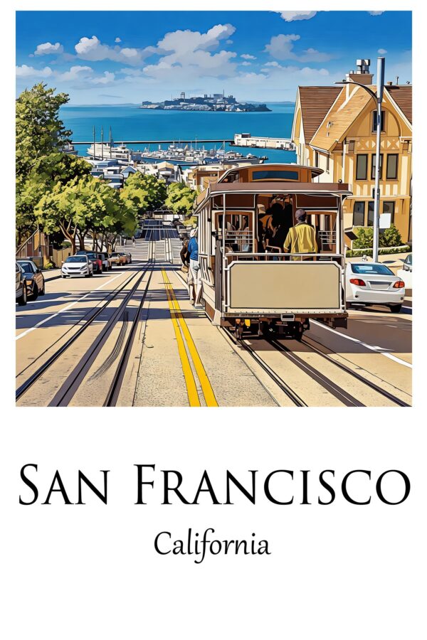 San Francisco Canvas, San Francisco Print, San Francisco  wall art,  San Francisco travel art print, San Francisco  poster - Image 4